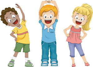 3 students exercising